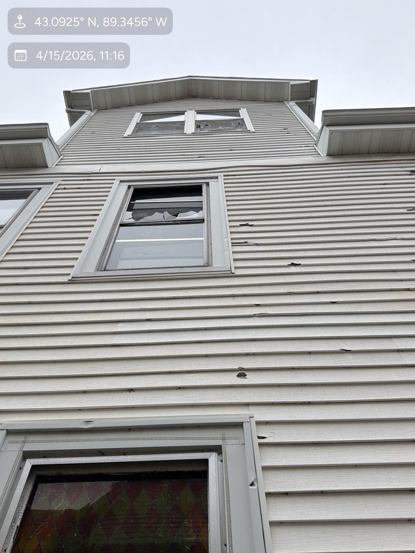 View of siding and windows on house