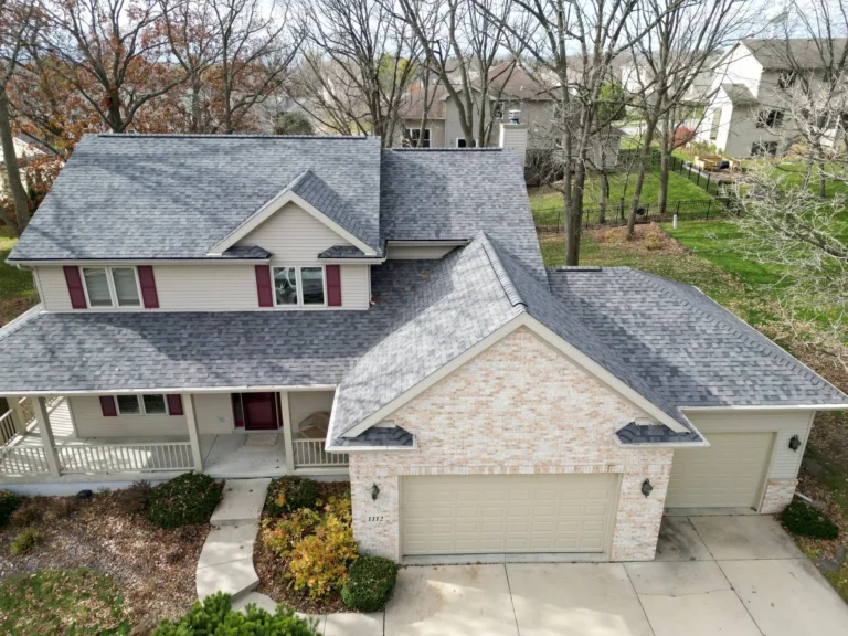 Birds eye view of roof of house