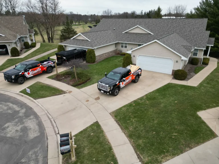 Birds eye view of roof of house