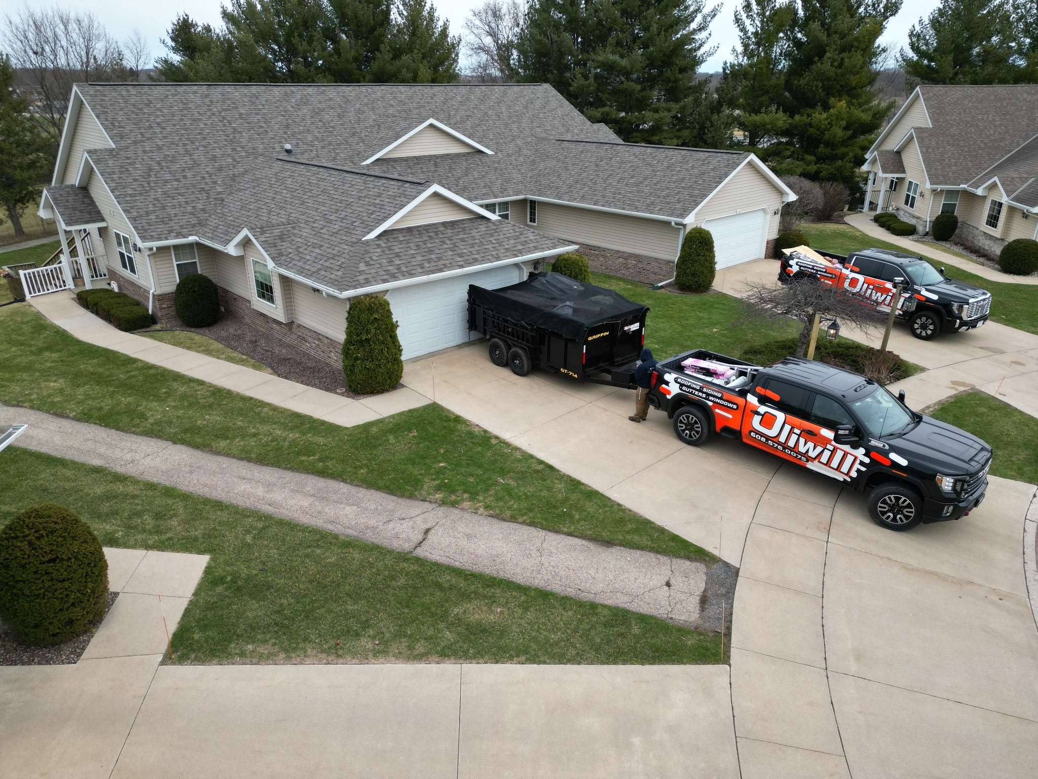 Birds eye view of house