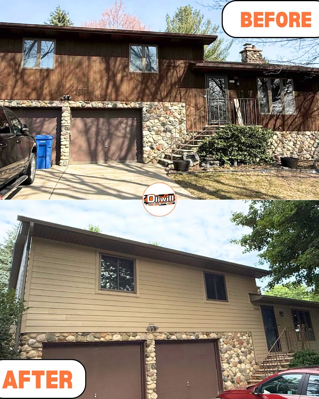 View of siding and windows on house