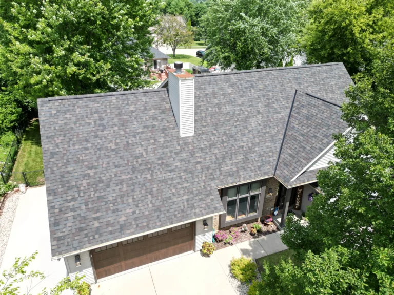 Roof of house birds eye view