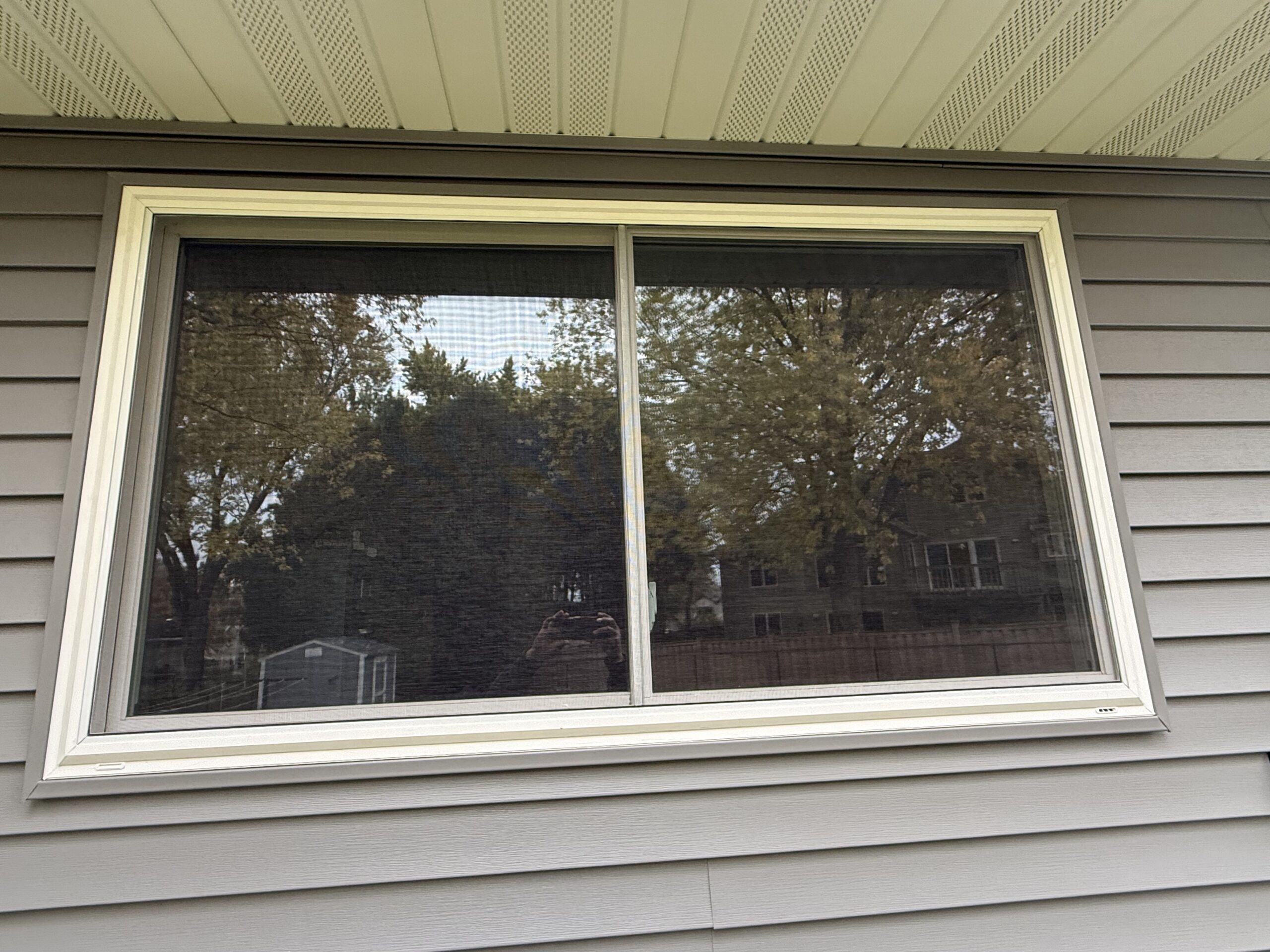 View of siding and windows on house
