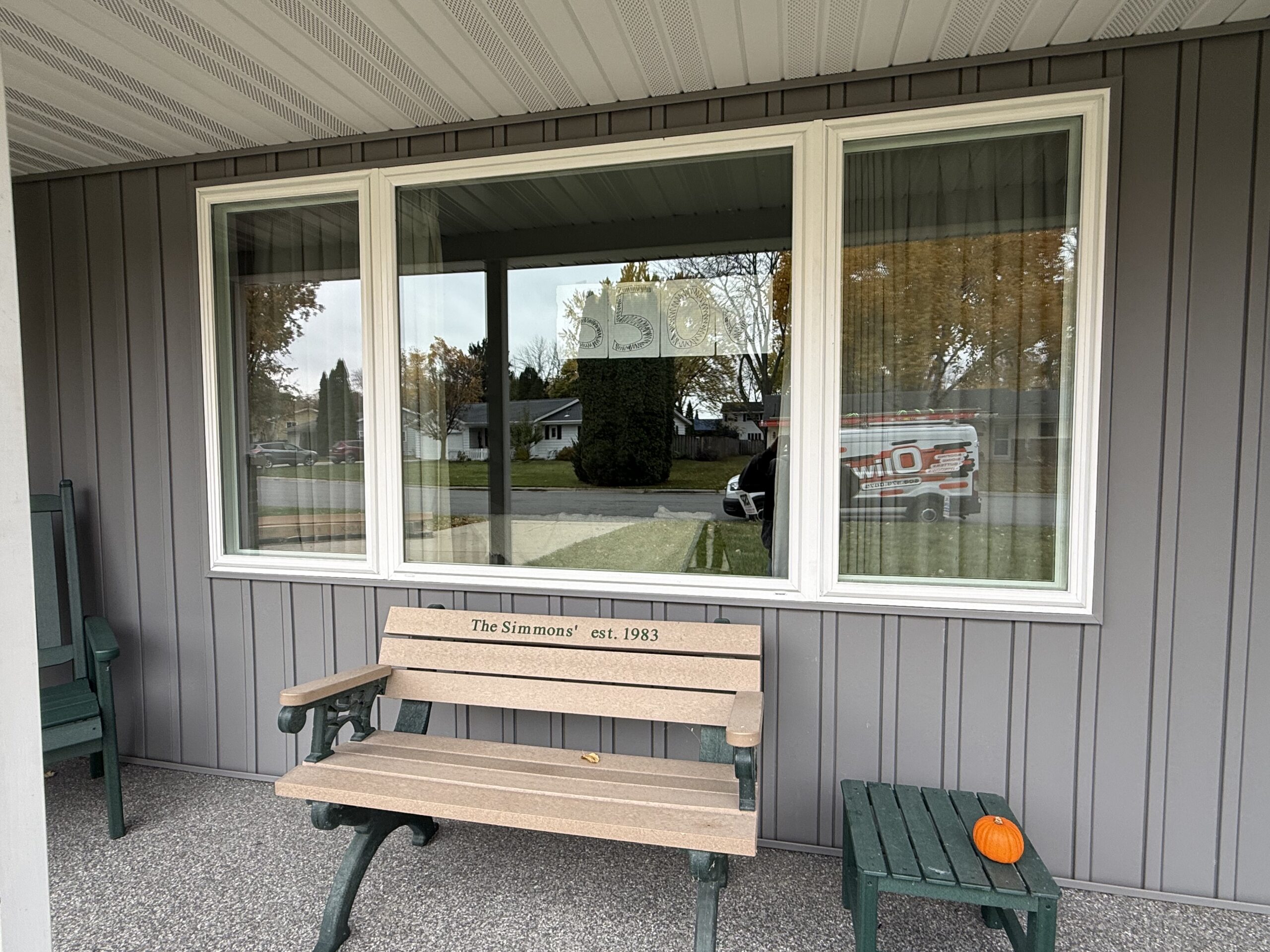 View of siding and windows on house